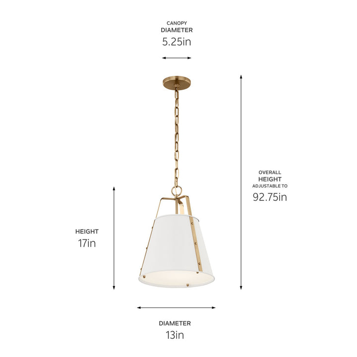 Kichler Canada - 52710WH - One Light Pendant - Etcher - White