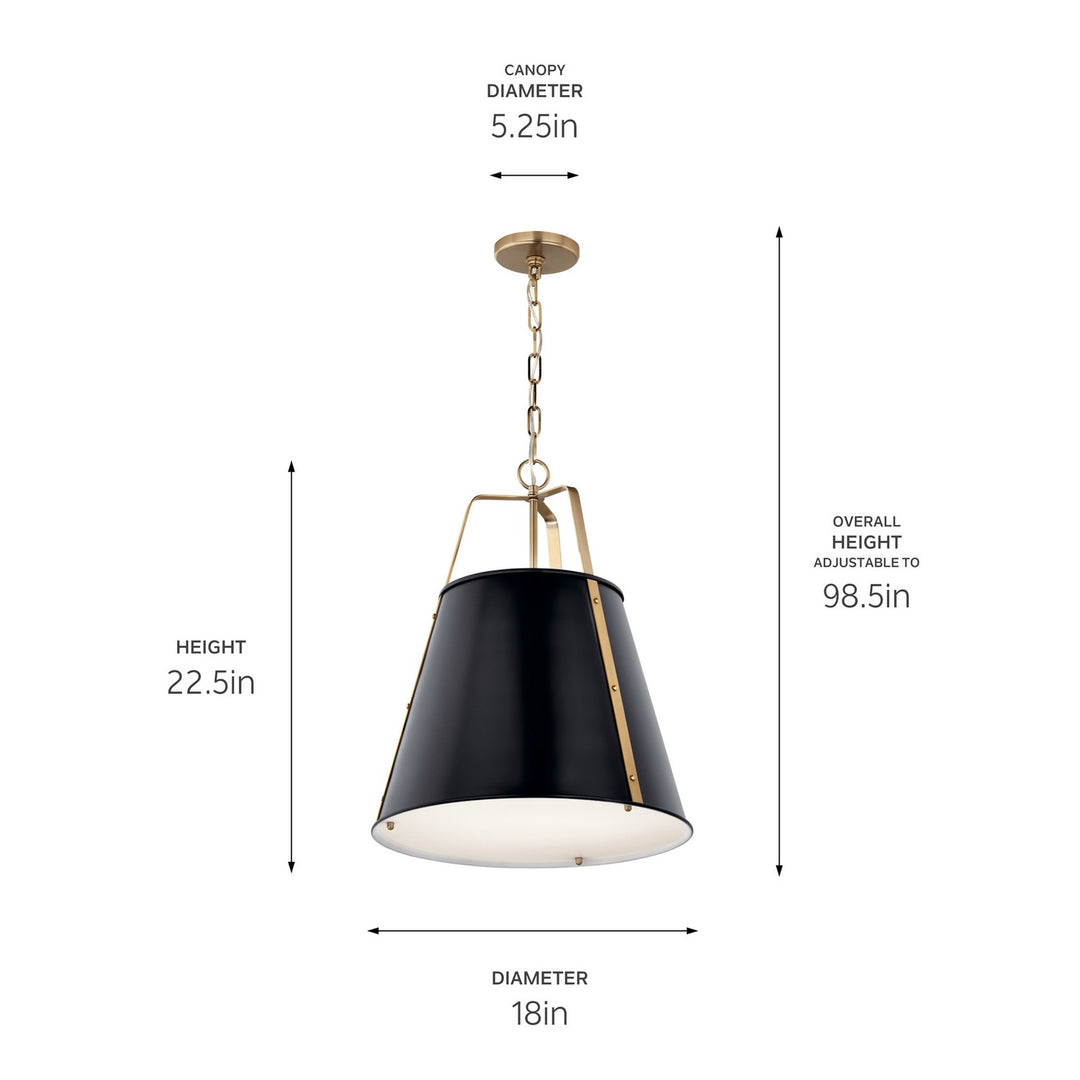 Kichler Canada - 52711BK - Two Light Pendant - Etcher - Black
