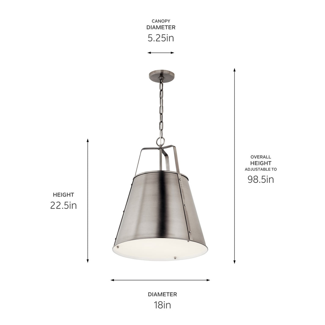Kichler Canada - 52711CLP - Two Light Pendant - Etcher - Classic Pewter