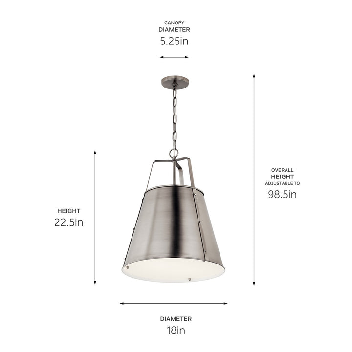 Kichler Canada - 52711CLP - Two Light Pendant - Etcher - Classic Pewter