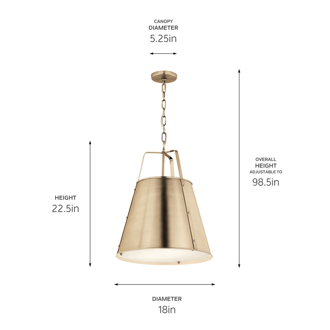 Kichler Canada - 52711CPZ - Two Light Pendant - Etcher - Champagne Bronze