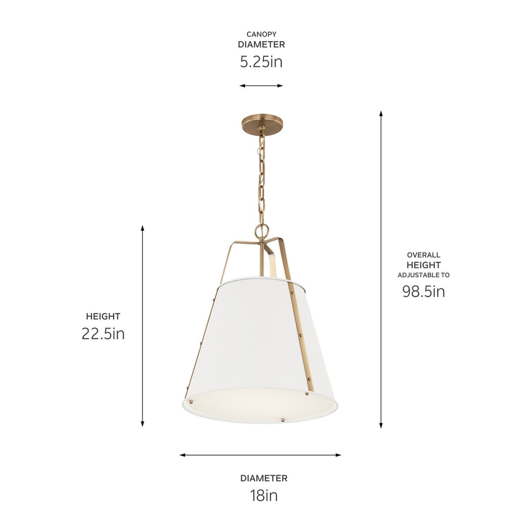 Kichler Canada - 52711WH - Two Light Pendant - Etcher - White