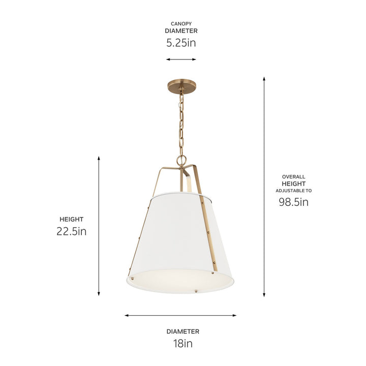 Kichler Canada - 52711WH - Two Light Pendant - Etcher - White