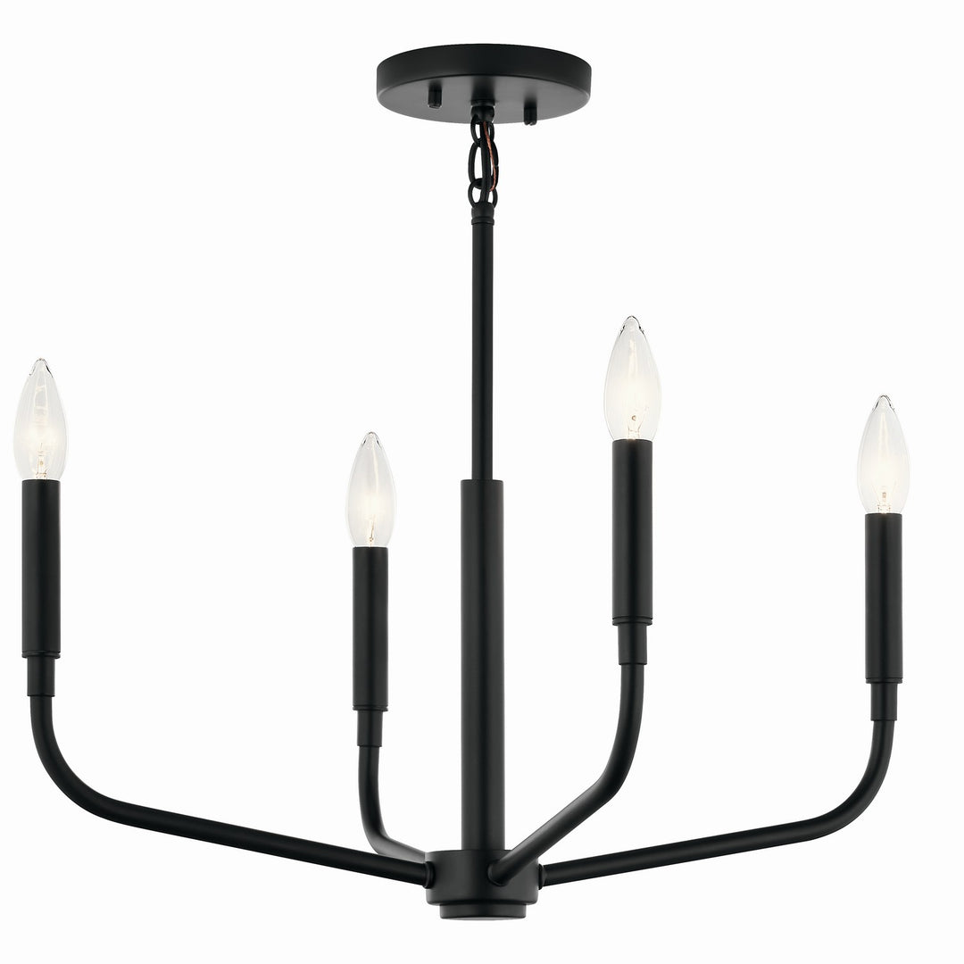 Kichler Canada - 52716BK - Four Light Chandelier/Semi Flush Mount - Madden - Black