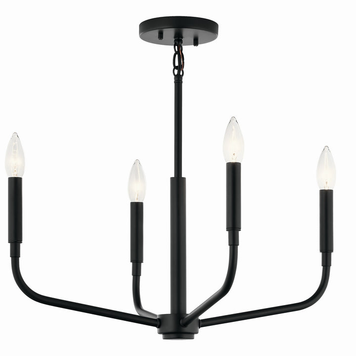 Kichler Canada - 52716BK - Four Light Chandelier/Semi Flush Mount - Madden - Black