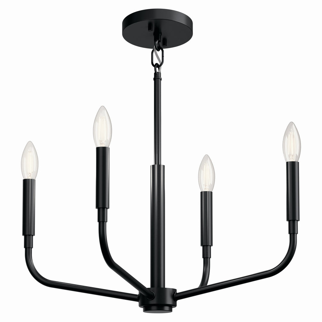 Kichler Canada - 52716BK - Four Light Chandelier/Semi Flush Mount - Madden - Black