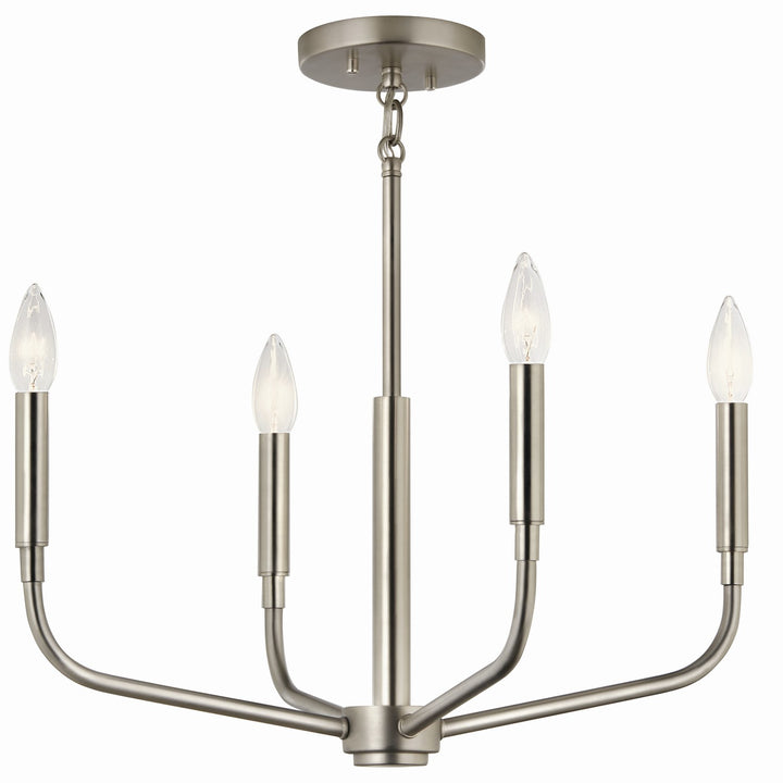 Kichler Canada - 52716NI - Four Light Chandelier/Semi Flush Mount - Madden - Brushed Nickel