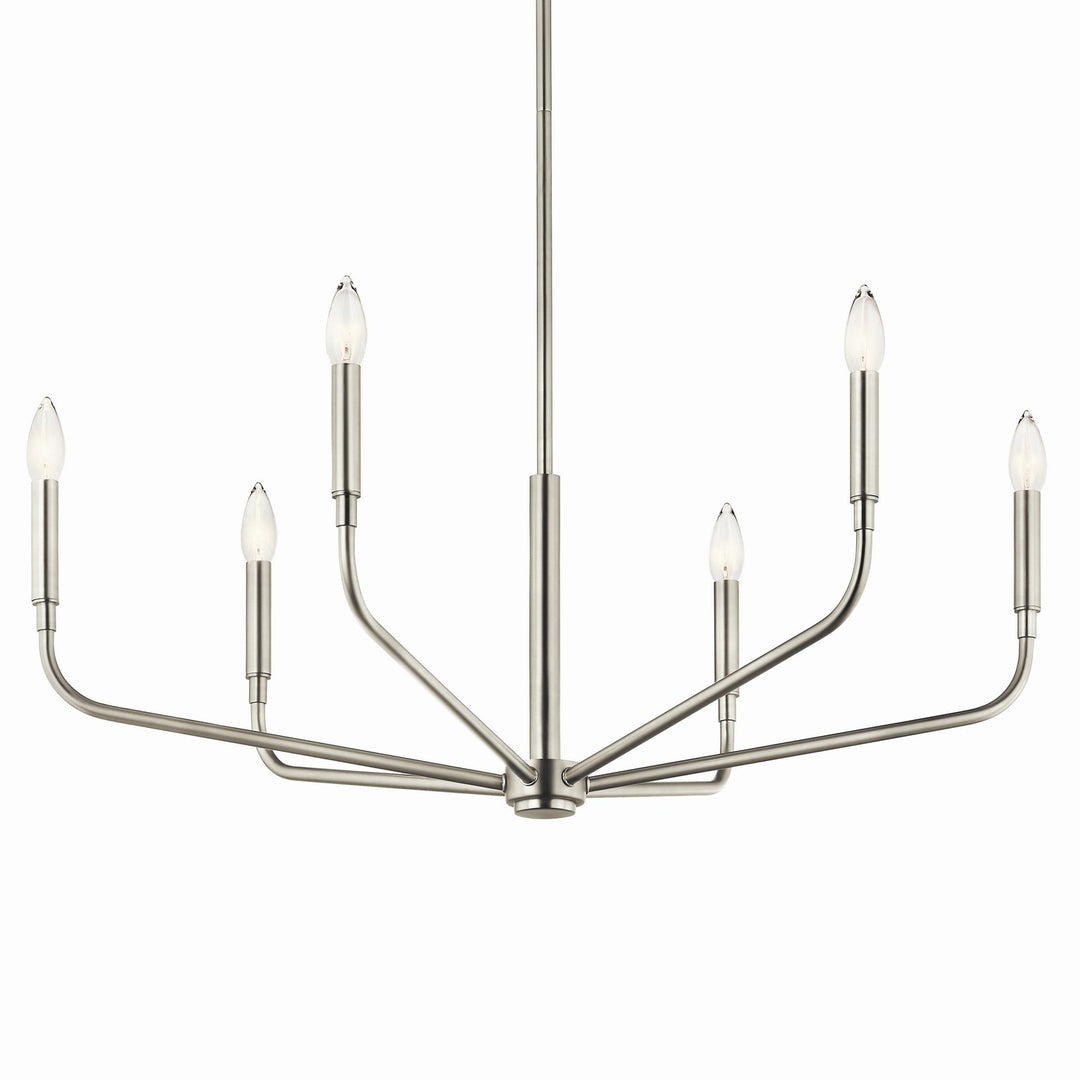 Kichler Canada - 52718NI - Six Light Chandelier - Madden - Brushed Nickel