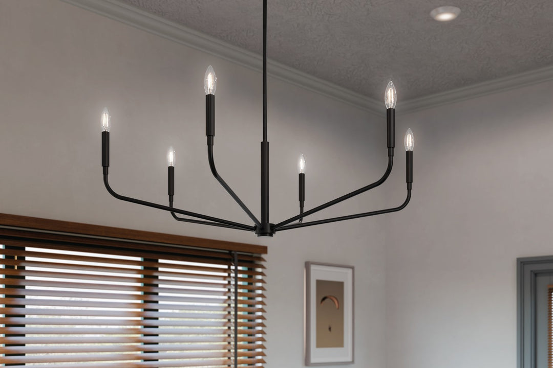Kichler Canada - 52719BK - Six Light Chandelier - Madden - Black