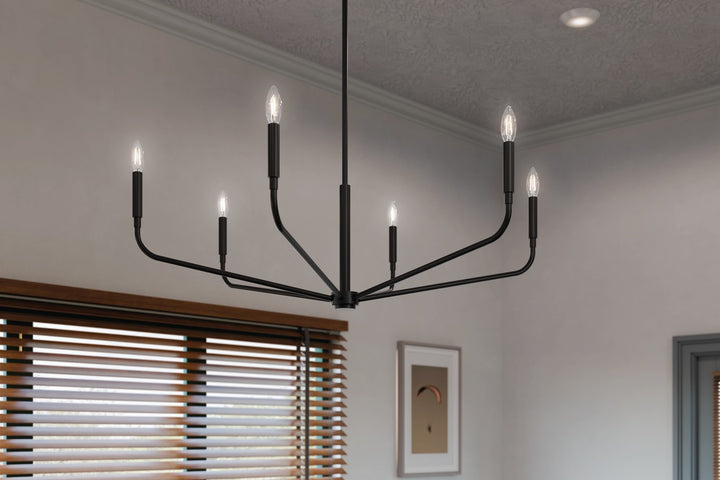 Kichler Canada - 52719BK - Six Light Chandelier - Madden - Black