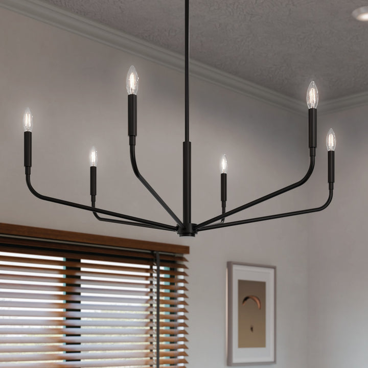 Kichler Canada - 52719BK - Six Light Chandelier - Madden - Black