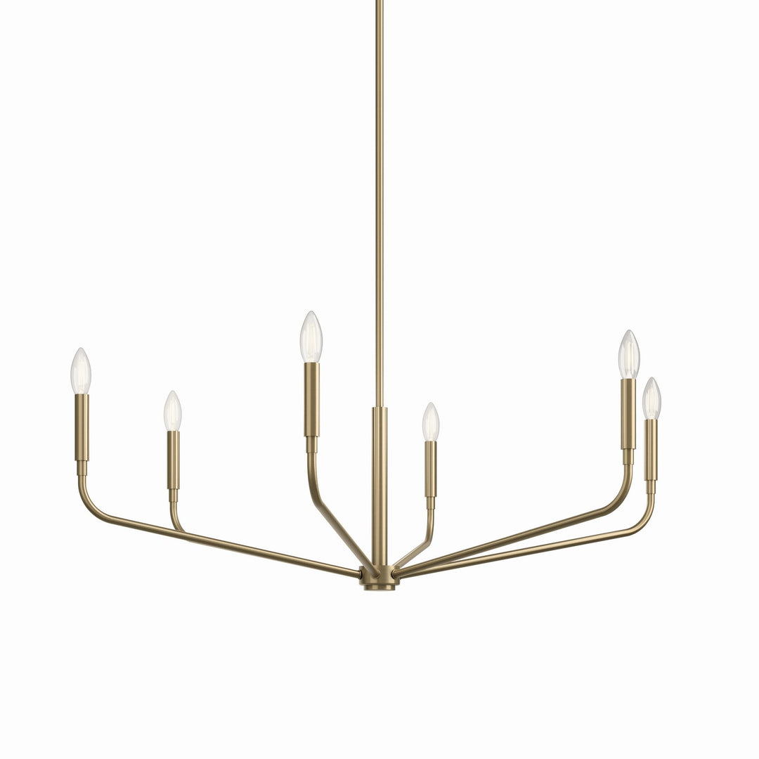 Kichler Canada - 52719CPZ - Six Light Chandelier - Madden - Champagne Bronze