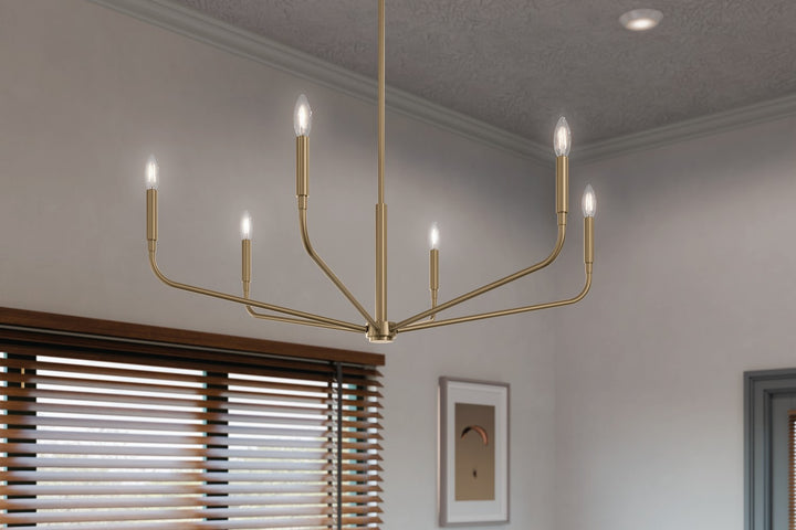 Kichler Canada - 52719CPZ - Six Light Chandelier - Madden - Champagne Bronze