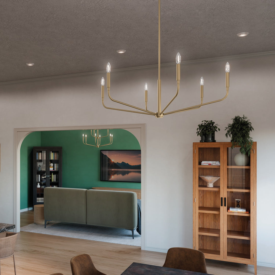 Kichler Canada - 52719CPZ - Six Light Chandelier - Madden - Champagne Bronze