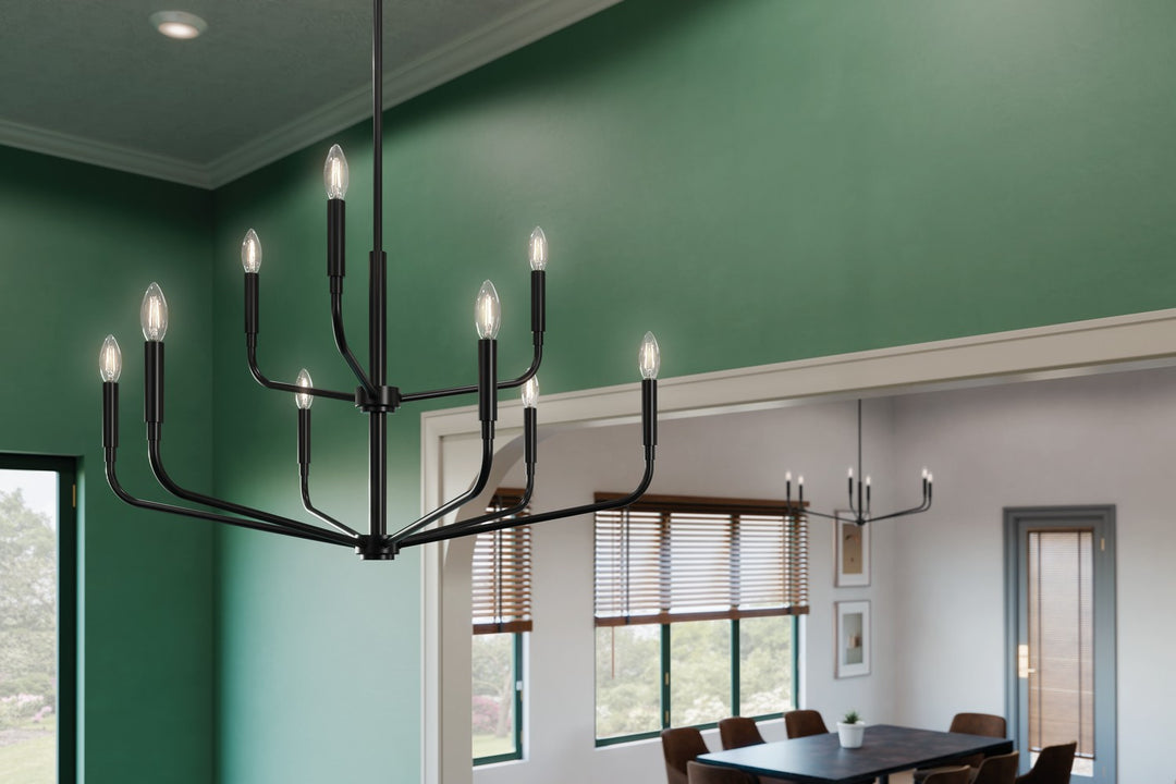 Kichler Canada - 52720BK - Nine Light Chandelier - Madden - Black