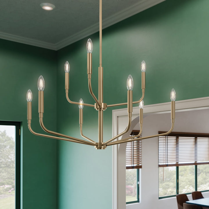 Kichler Canada - 52720CPZ - Nine Light Chandelier - Madden - Champagne Bronze