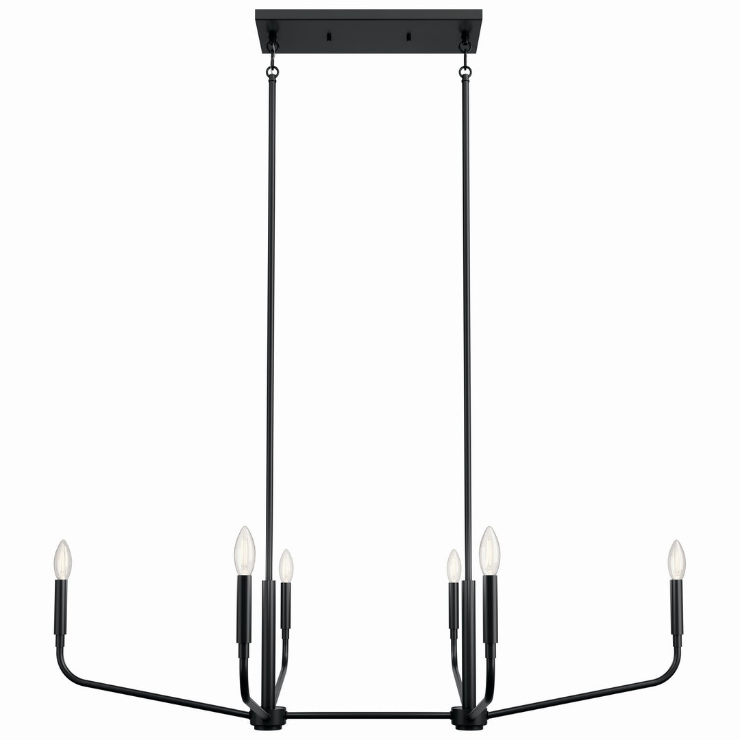 Kichler Canada - 52721BK - Six Light Linear Chandelier - Madden - Black