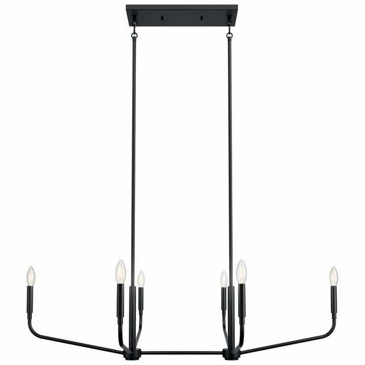 Kichler Canada - 52721BK - Six Light Linear Chandelier - Madden - Black