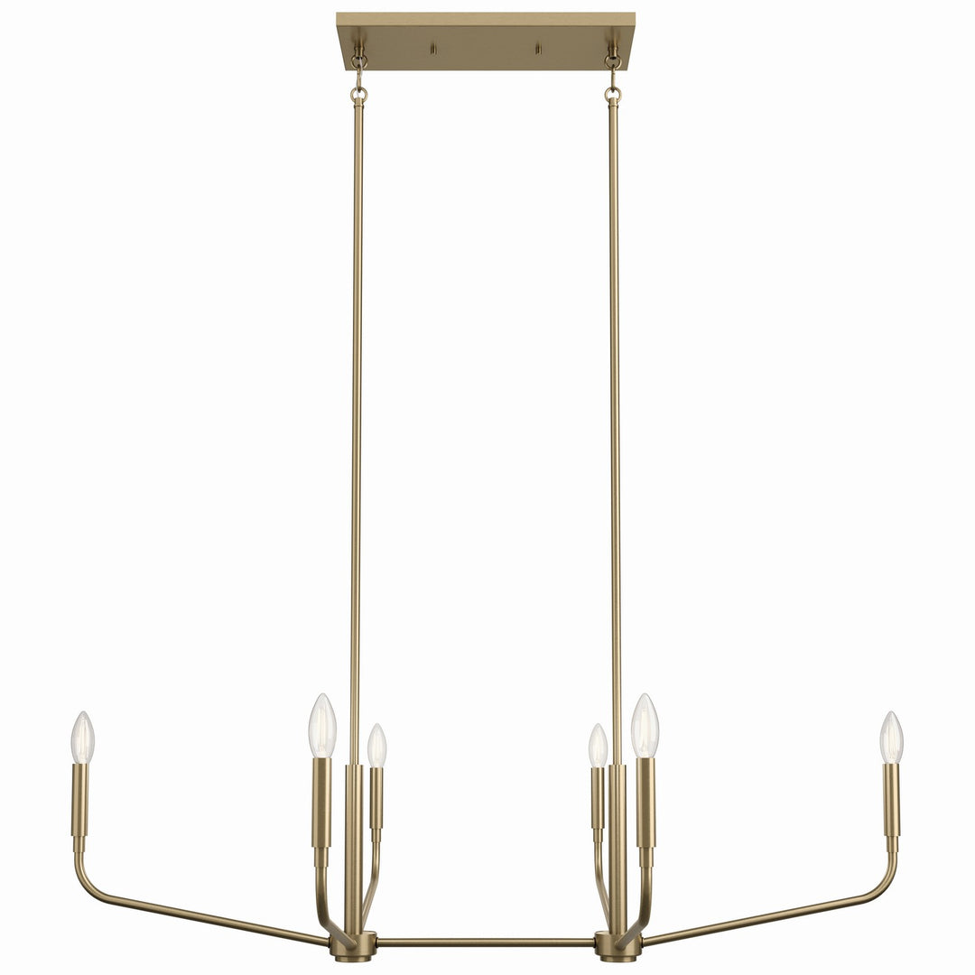 Kichler Canada - 52721CPZ - Six Light Linear Chandelier - Madden - Champagne Bronze
