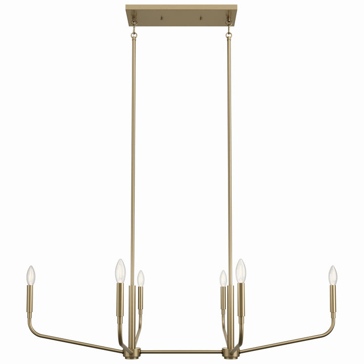 Kichler Canada - 52721CPZ - Six Light Linear Chandelier - Madden - Champagne Bronze