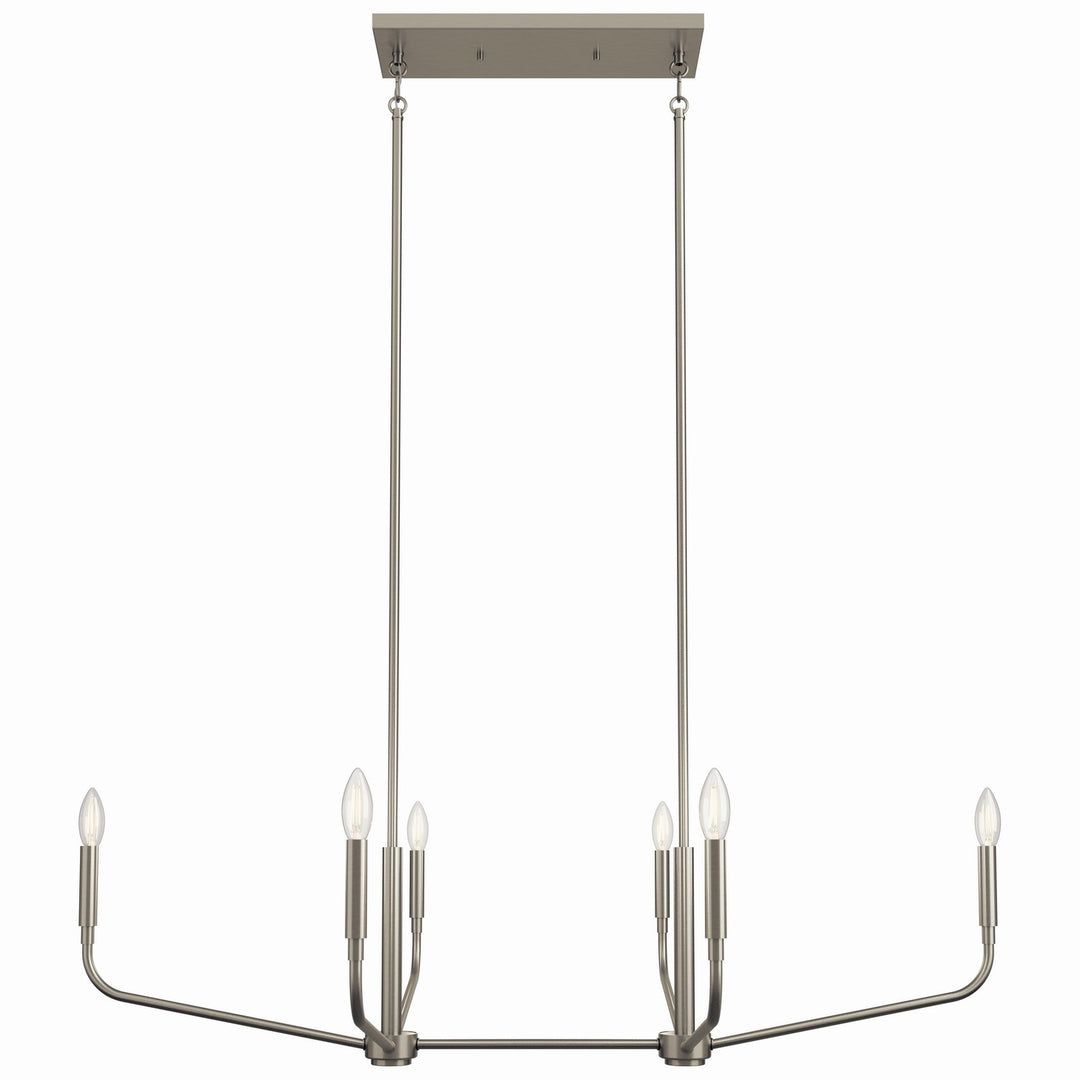 Kichler Canada - 52721NI - Six Light Linear Chandelier - Madden - Brushed Nickel