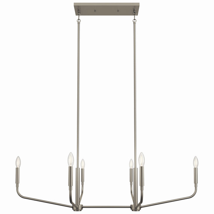 Kichler Canada - 52721NI - Six Light Linear Chandelier - Madden - Brushed Nickel