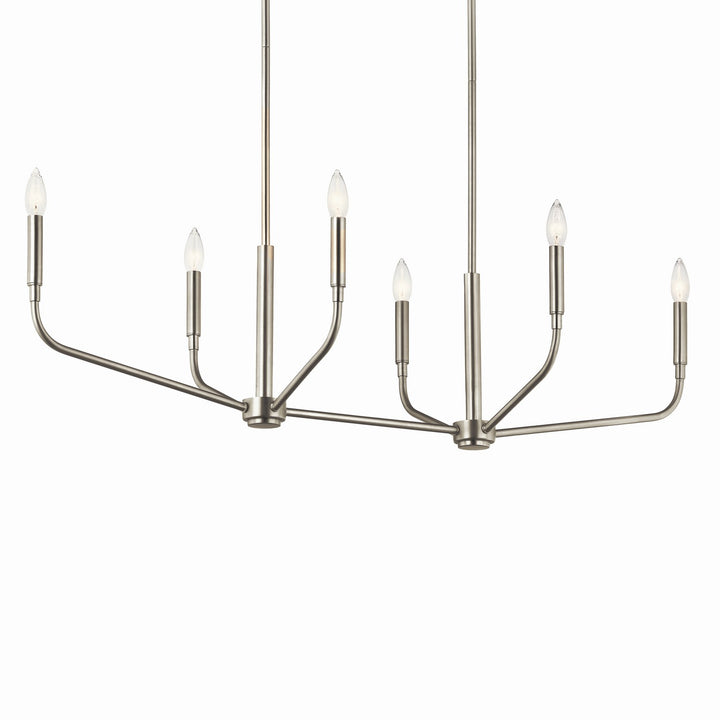 Kichler Canada - 52721NI - Six Light Linear Chandelier - Madden - Brushed Nickel