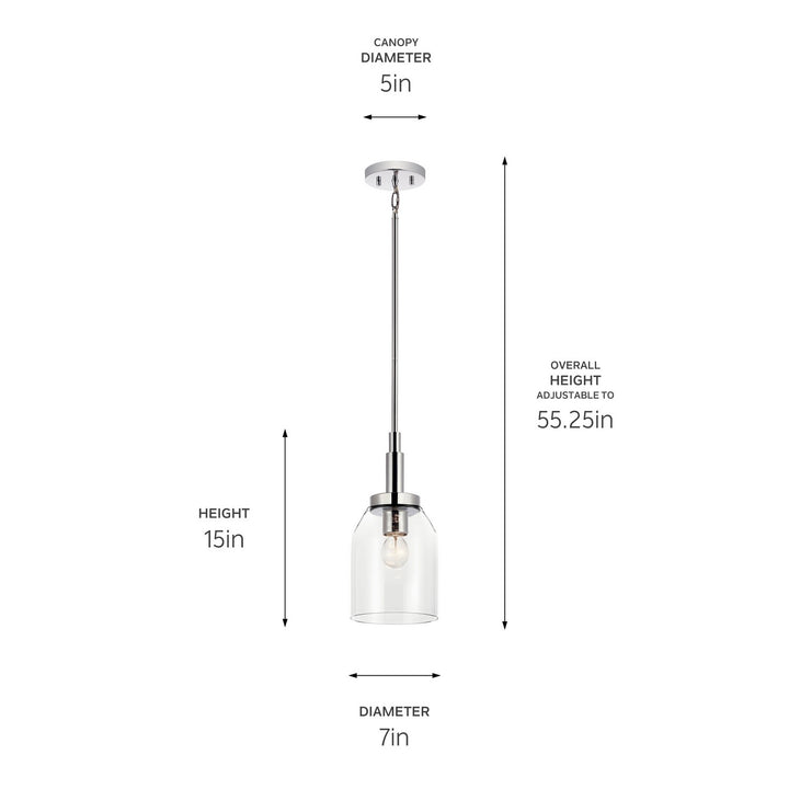Kichler Canada - 52725CH - One Light Mini Pendant - Madden - Chrome