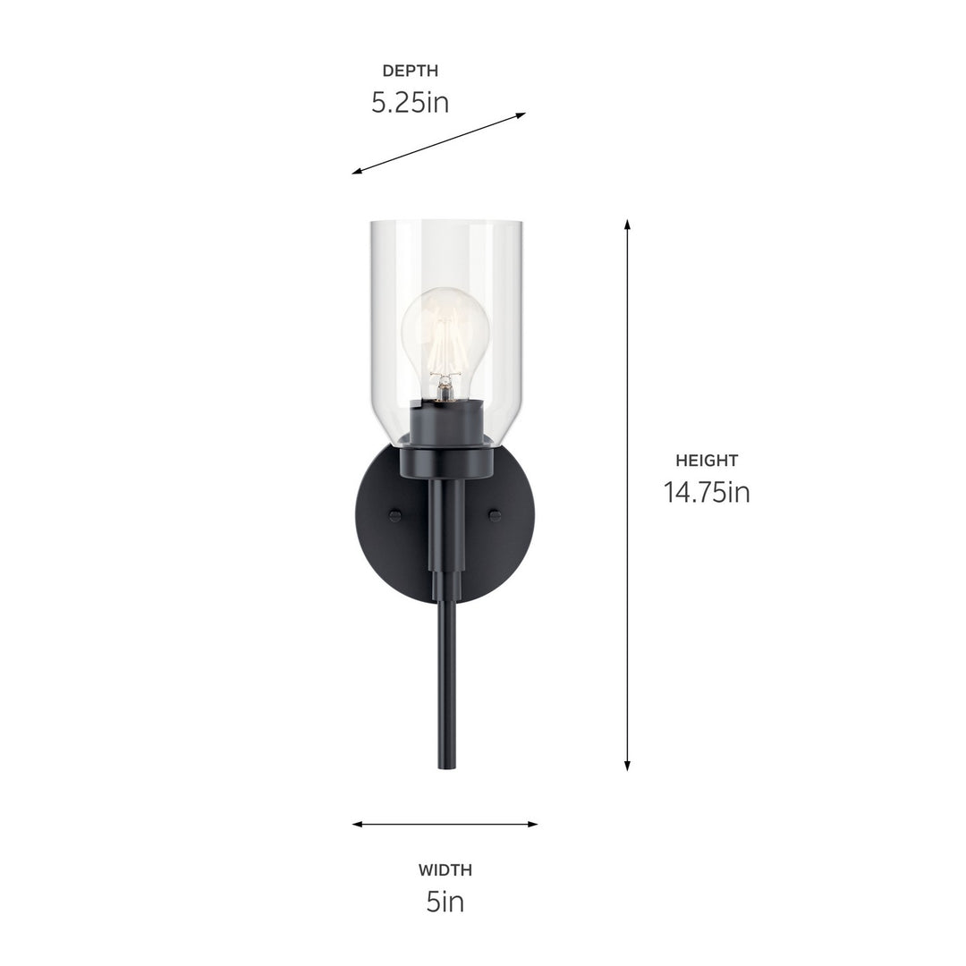 Kichler Canada - 55183BK - One Light Wall Sconce - Madden - Black