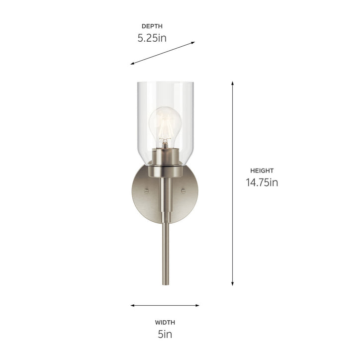 Kichler Canada - 55183NI - One Light Wall Sconce - Madden - Brushed Nickel