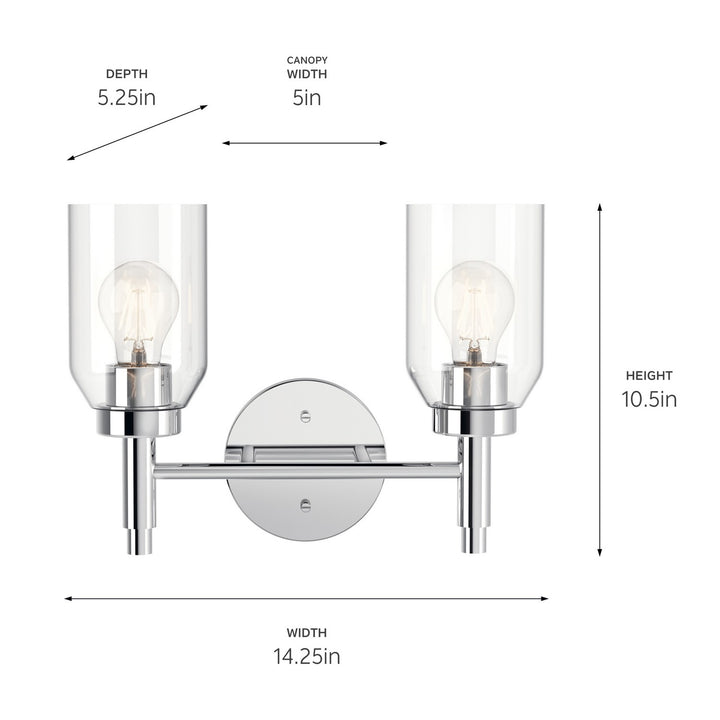 Kichler Canada - 55184CH - Two Light Vanity - Madden - Chrome