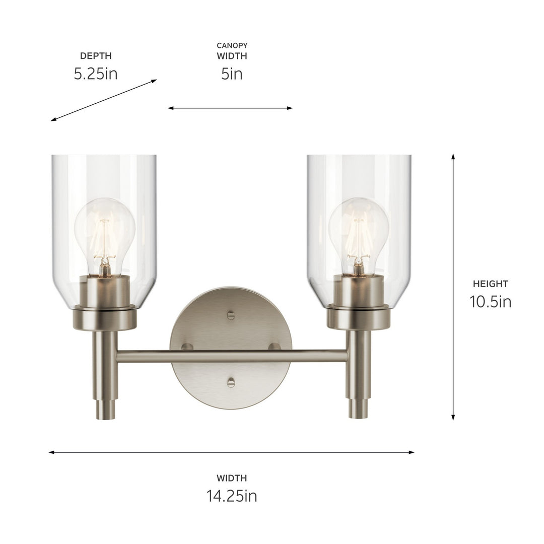 Kichler Canada - 55184NI - Two Light Vanity - Madden - Brushed Nickel