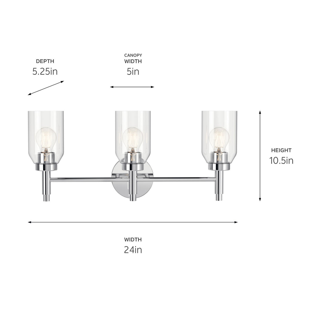 Kichler Canada - 55185CH - Three Light Vanity - Madden - Chrome
