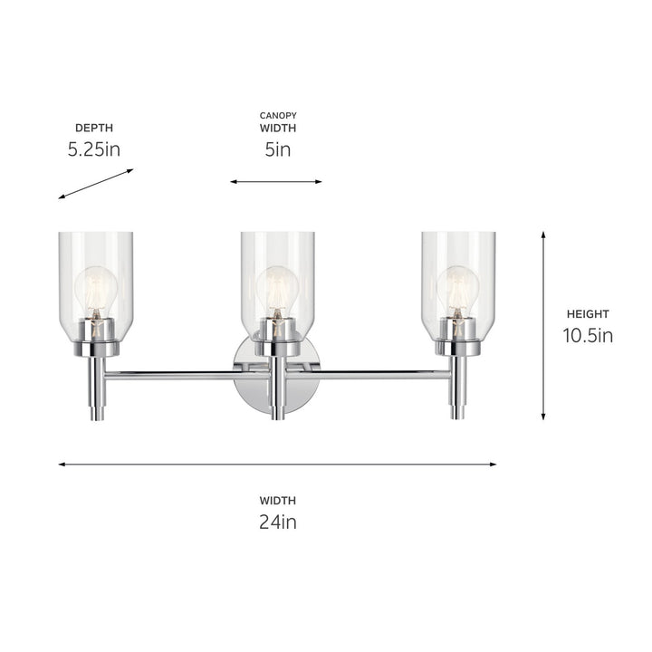 Kichler Canada - 55185CH - Three Light Vanity - Madden - Chrome