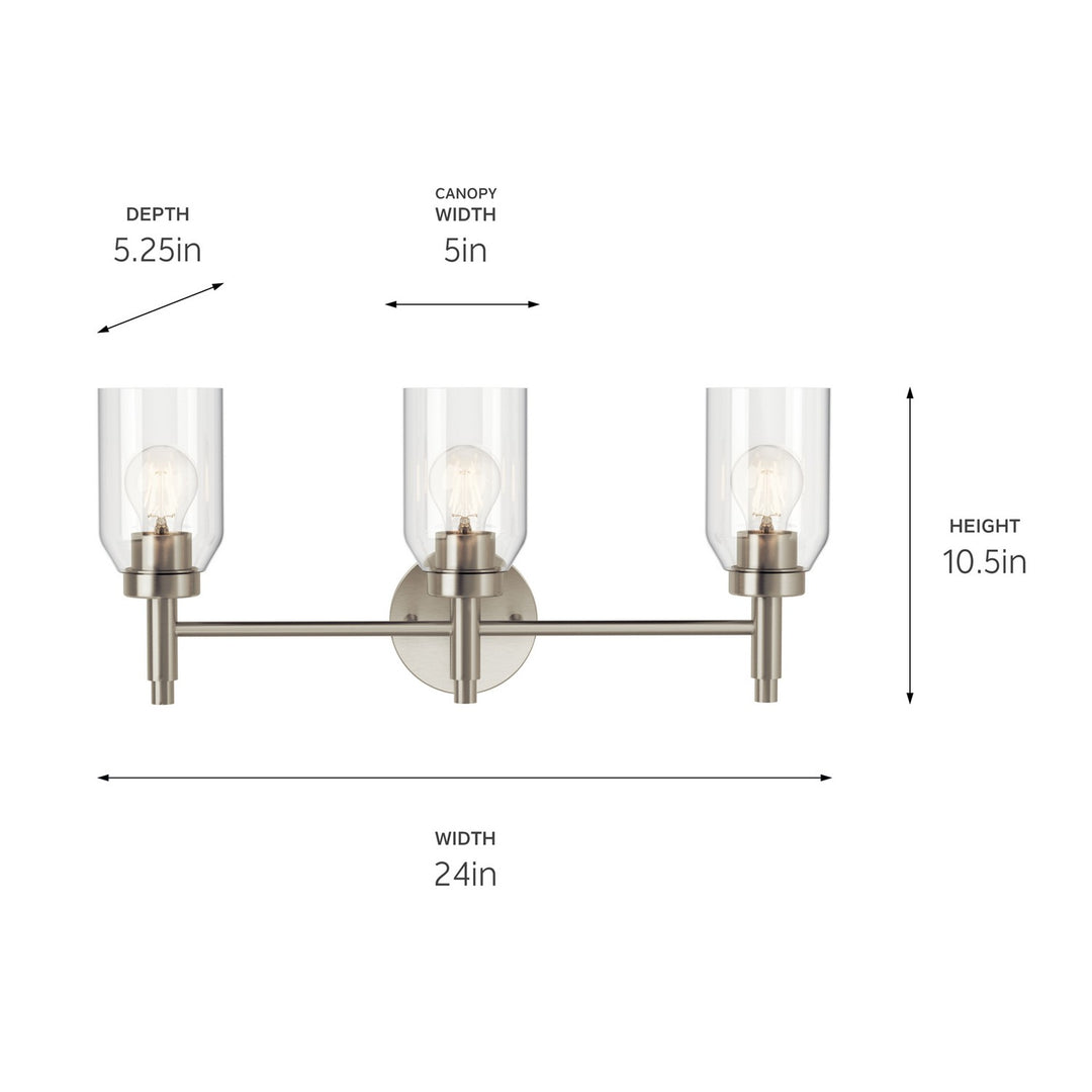 Kichler Canada - 55185NI - Three Light Vanity - Madden - Brushed Nickel
