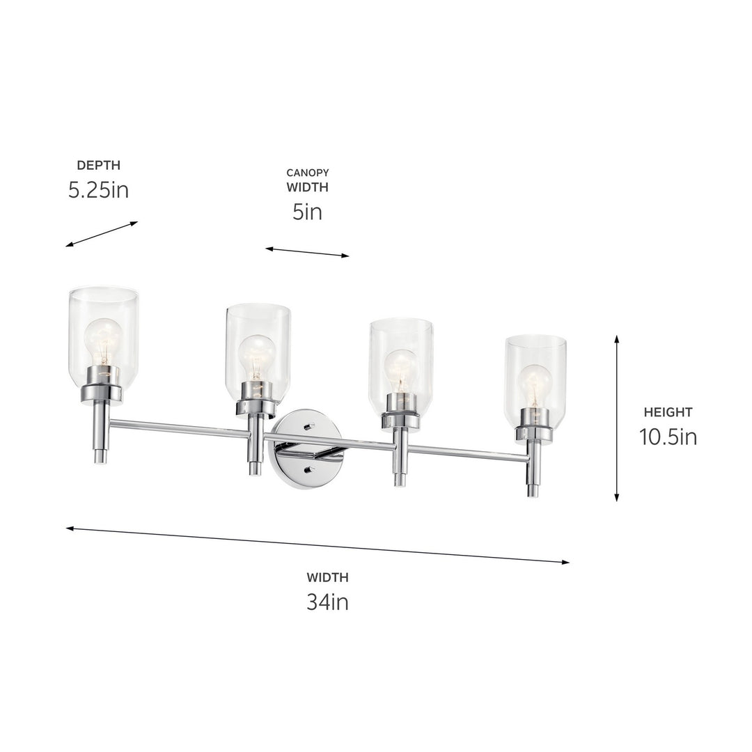 Kichler Canada - 55186CH - Four Light Vanity - Madden - Chrome