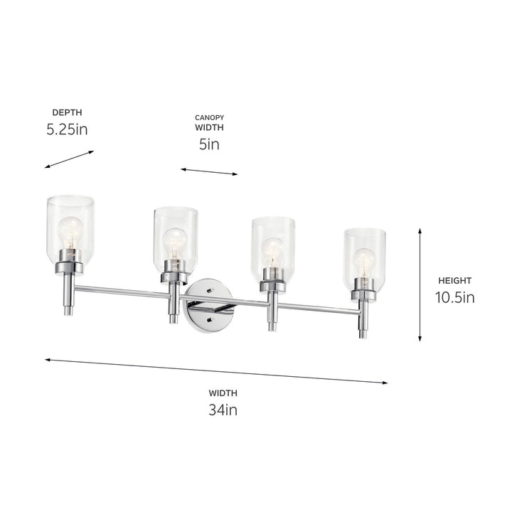 Kichler Canada - 55186CH - Four Light Vanity - Madden - Chrome