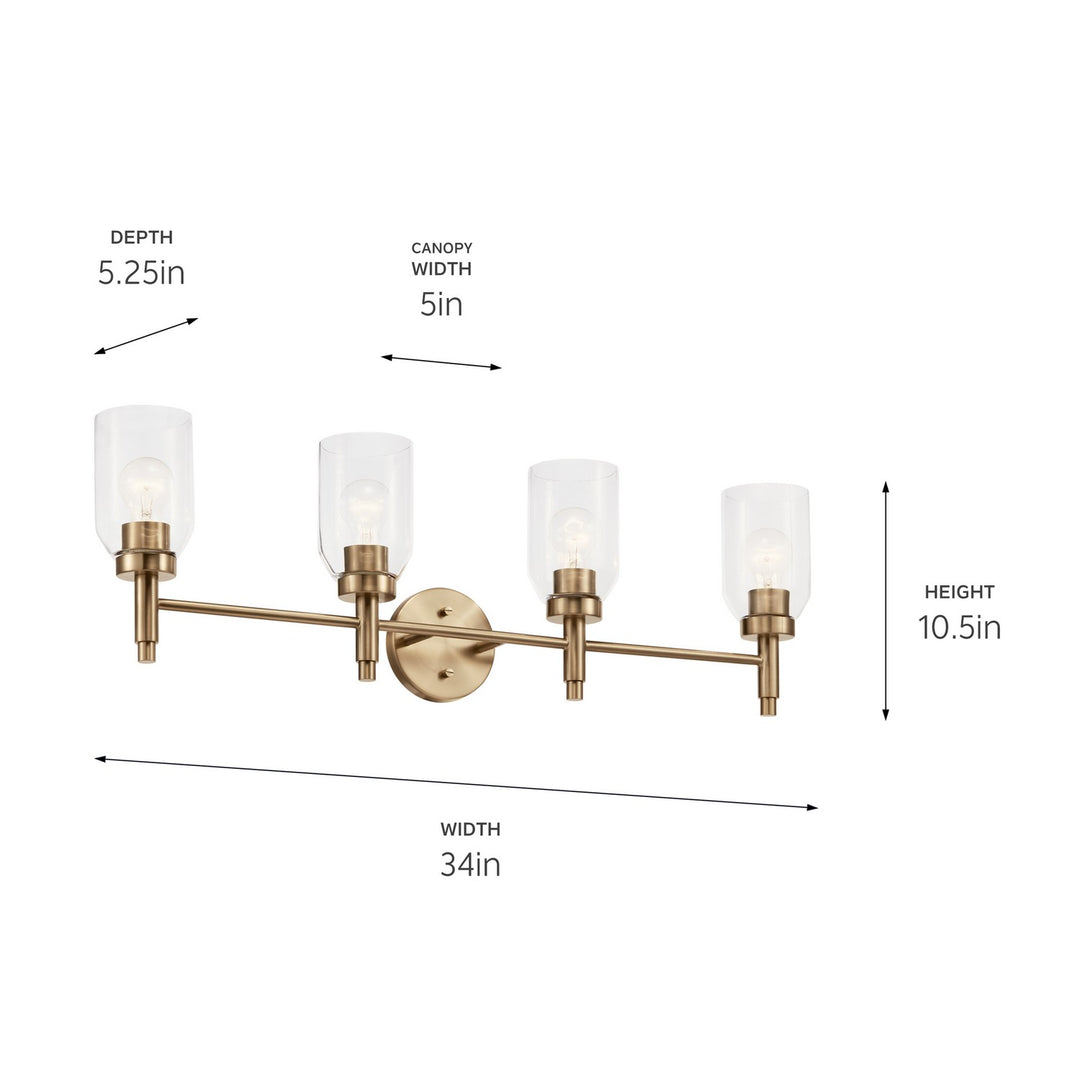 Kichler Canada - 55186CPZ - Four Light Vanity - Madden - Champagne Bronze