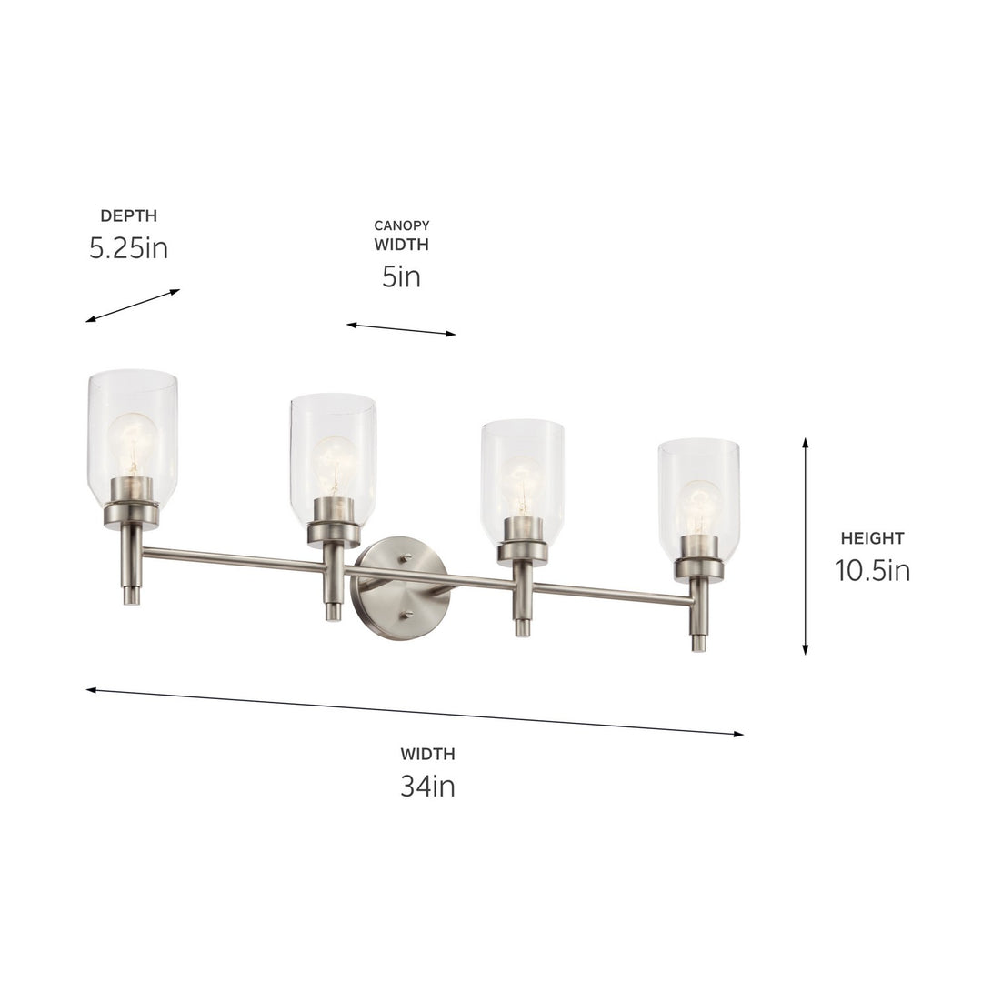 Kichler Canada - 55186NI - Four Light Vanity - Madden - Brushed Nickel