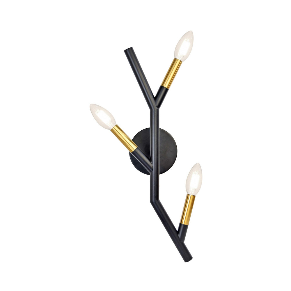 Dainolite Canada - MOR-203W-MB-AGB - Three Light Wall Sconce - Morgan - Matte Black