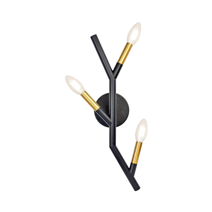Dainolite Canada - MOR-203W-MB-AGB - Three Light Wall Sconce - Morgan - Matte Black
