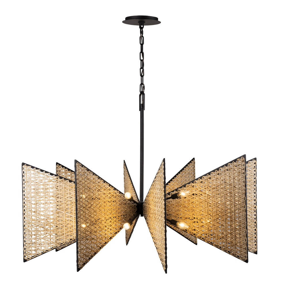 Varaluz - 379C16MBS - 16 Light Chandelier - Machina - Matte Black/Sulihiya