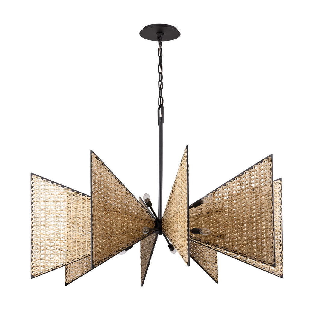 Varaluz - 379C16MBS - 16 Light Chandelier - Machina - Matte Black/Sulihiya