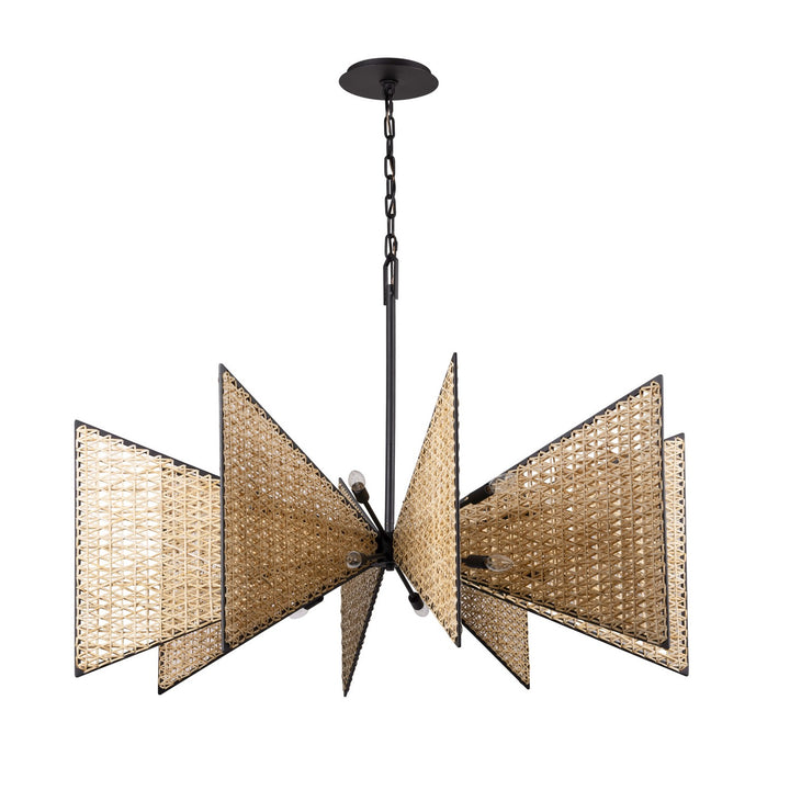 Varaluz - 379C16MBS - 16 Light Chandelier - Machina - Matte Black/Sulihiya