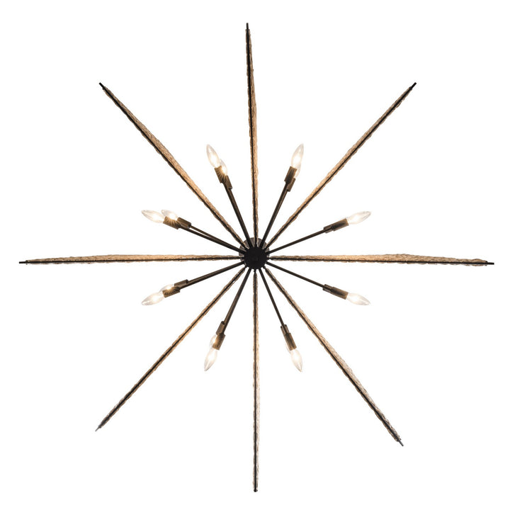 Varaluz - 379C16MBS - 16 Light Chandelier - Machina - Matte Black/Sulihiya