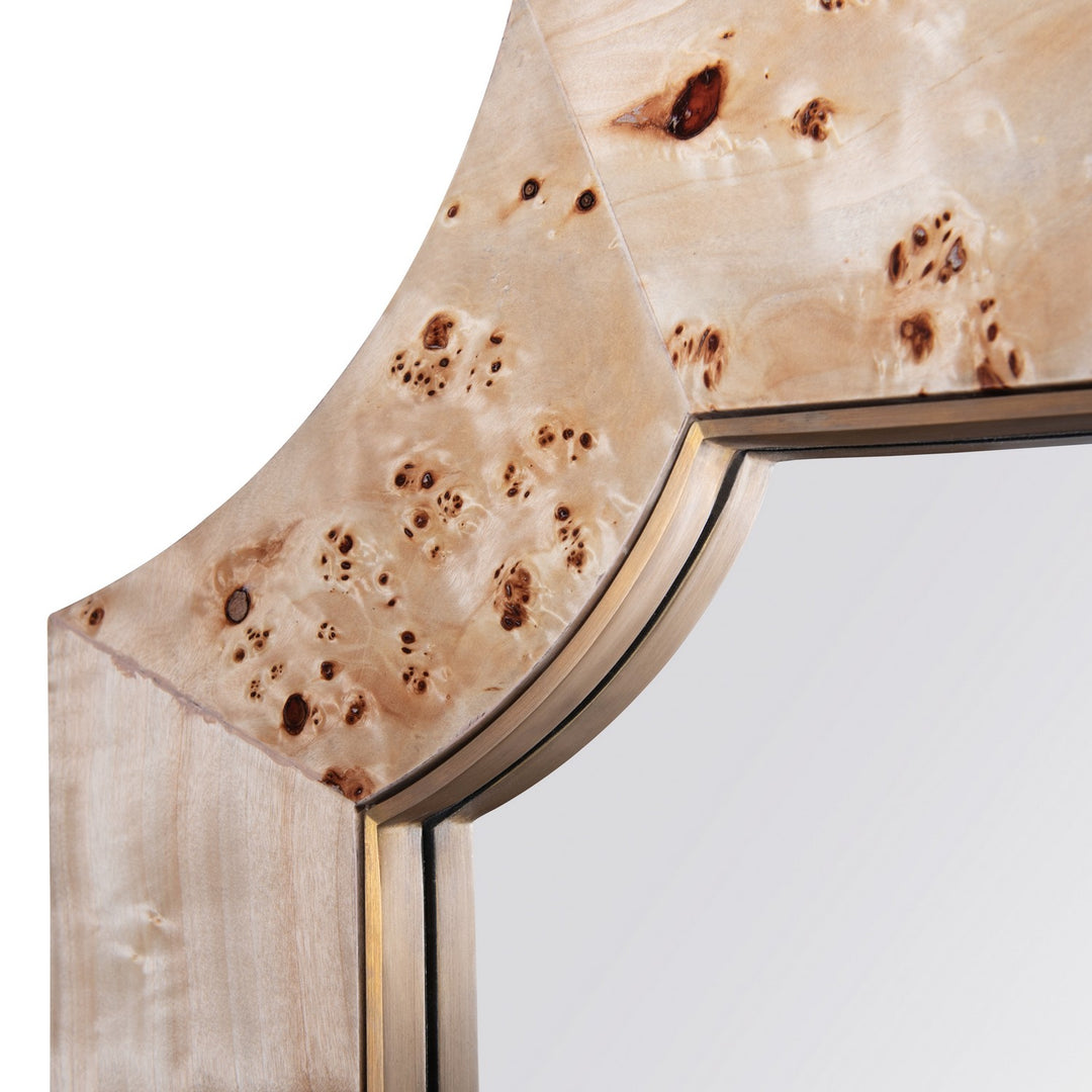 Varaluz - 449MI26B - Wall Mirror - Farra - Poplar Burl/Weathered Brass