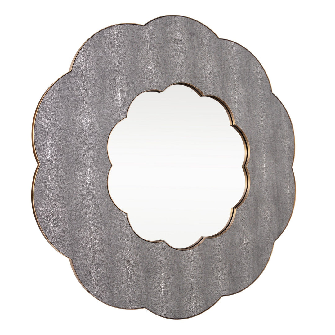 Varaluz - 453MI54A - Wall Mirror - Scallop - Gray Shagreen/Weathered Brass