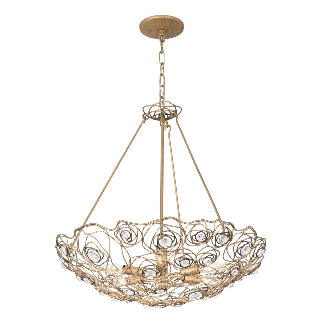 Varaluz - 500P06HGOB - Six Light Pendant - Ethereal Rose - Havana Gold Ombre