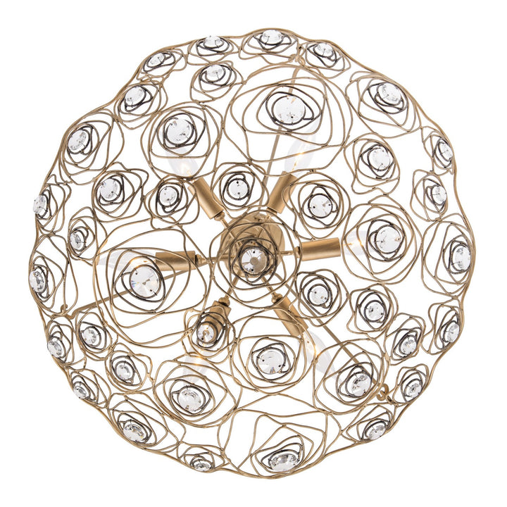 Varaluz - 500P06HGOB - Six Light Pendant - Ethereal Rose - Havana Gold Ombre