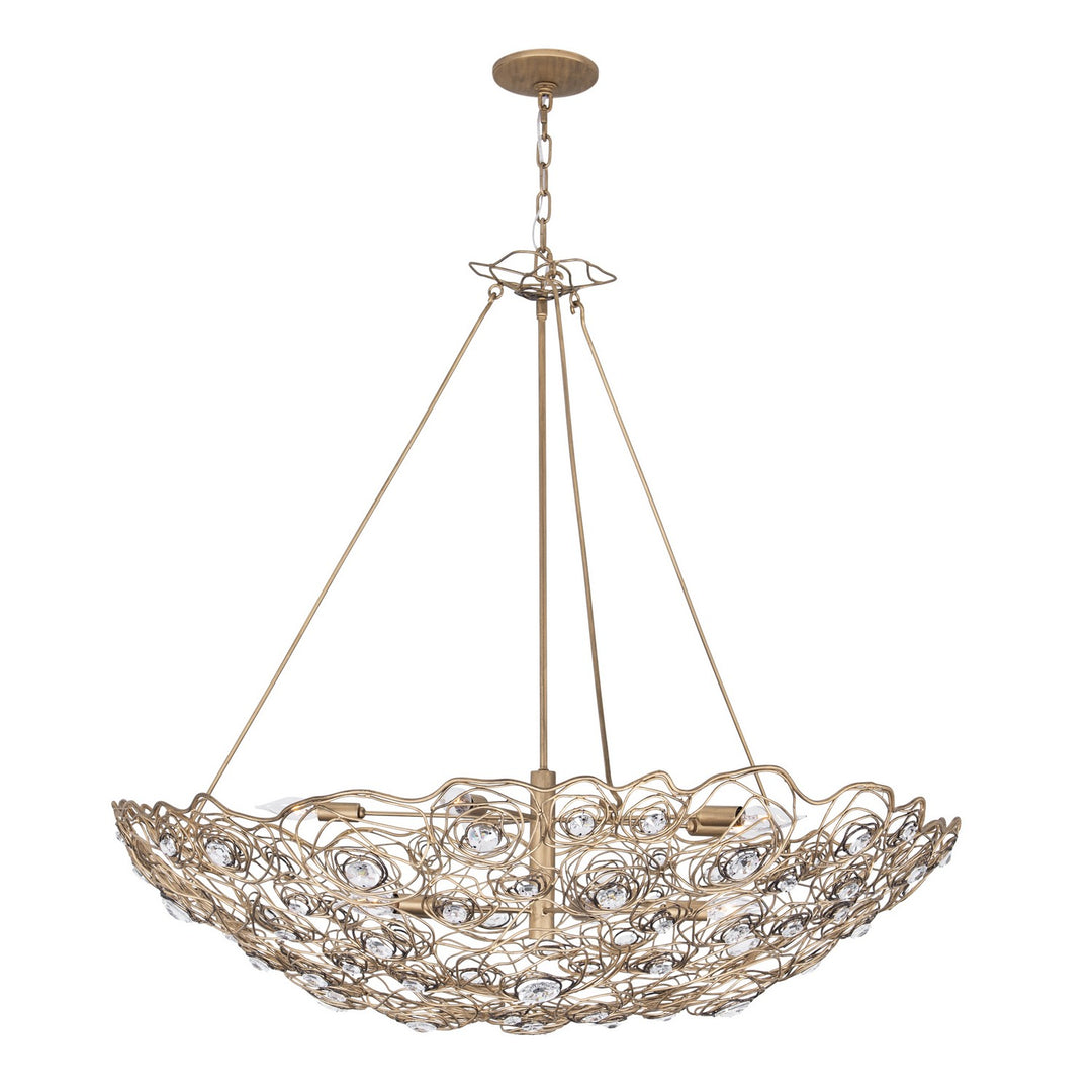 Varaluz - 500P10HGOB - Ten Light Pendant - Ethereal Rose - Havana Gold Ombre